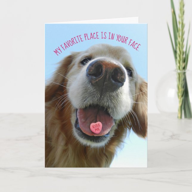 Carte Cute Valentine's Day Golden (Devant)