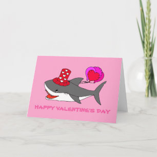 Carte Cute Valentine's Day Shark