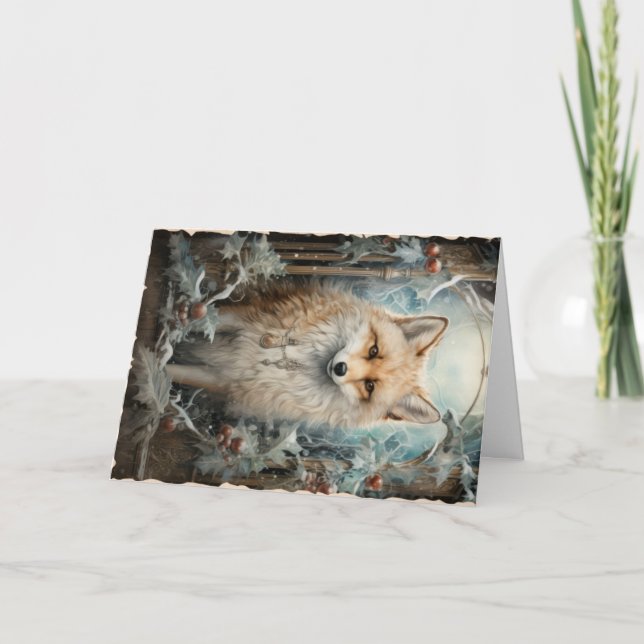 Carte Cute Woodland Forest Animaux Noël Salutation (Devant)