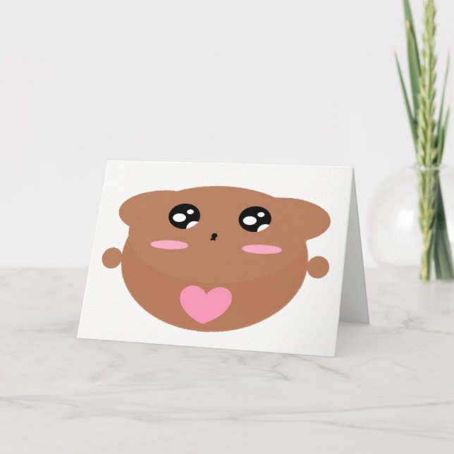Carte Cutieful Kids Art Design Cute Teddy Ours En Amour (Devant)