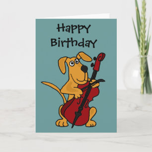 Carte CX- Chien chiot Brown Jouer au violon