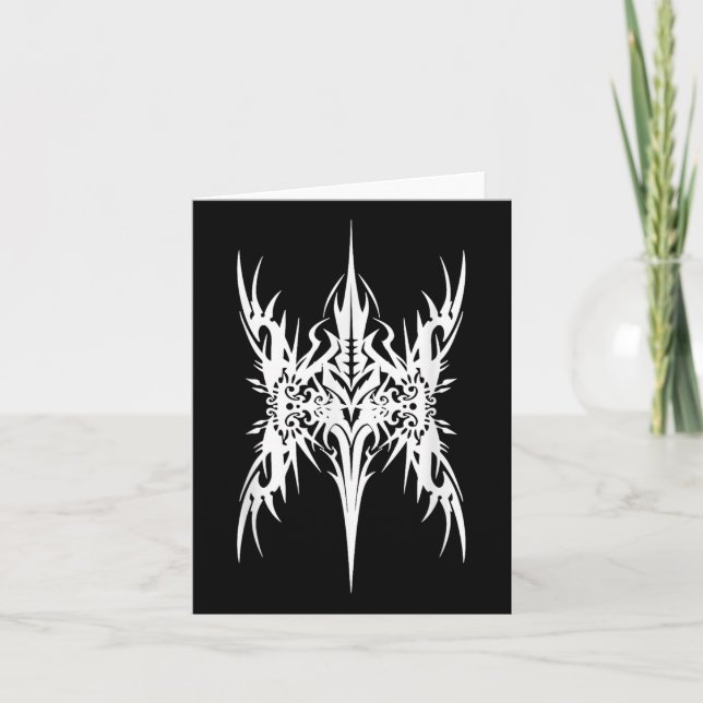 Carte Cyber-tatouage de papillon Futuriste (Devant)