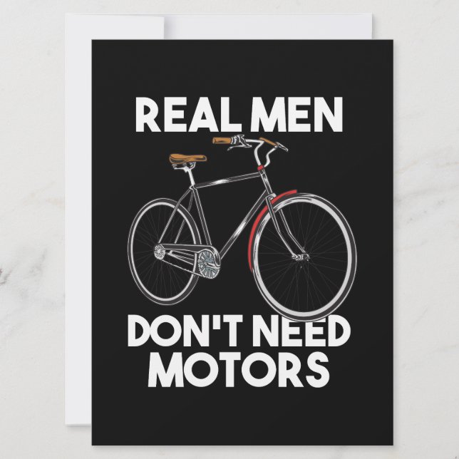 Carte Cyclisme - Les vrais hommes n'ont pas besoin de mo (Devant)
