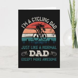 Carte Cyclisme papa - Cycliste Fête des pères cadeau
