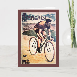 Carte Cyclisme vintage vélo graphique
