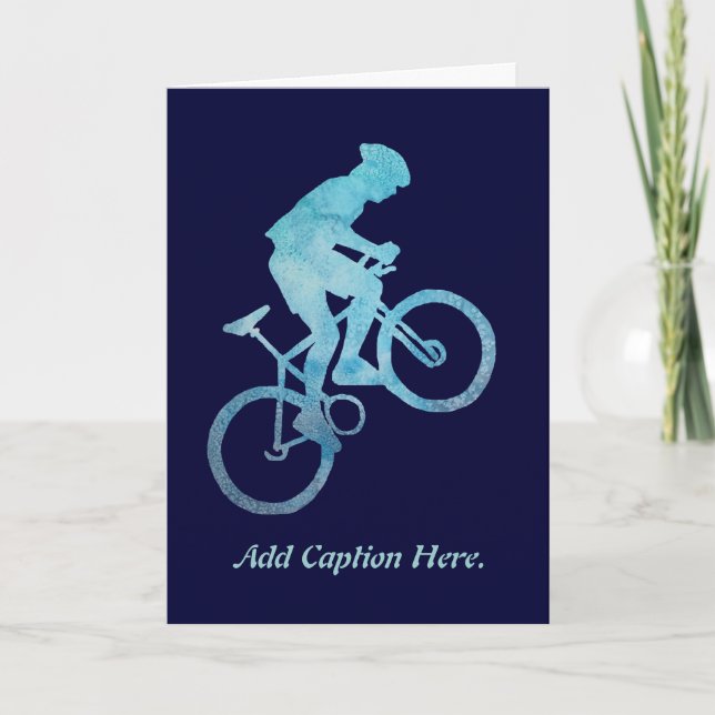 Carte Cycliste bleu frais (Devant)
