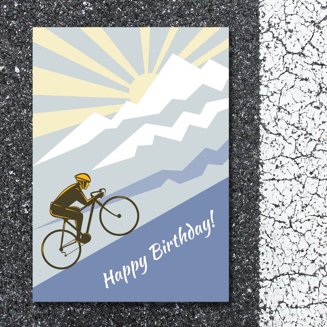 Carte Cycliste Monter à vélo Mountain Road Bike Annivers (Créateur téléchargé)
