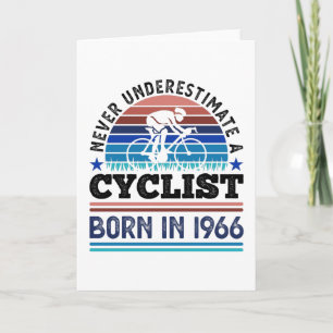 Carte Cycliste né en 1966 60e anniversaire Cadeaux Cycli