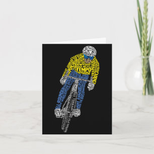 Carte Cycliste Word Art Vélo vélo