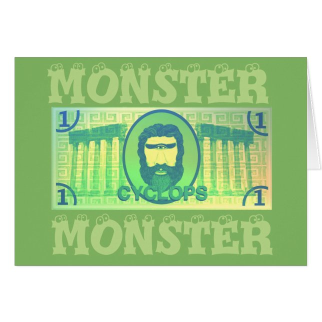 Carte Cyclops Monster (cadeau argent) (Devant horizontal)