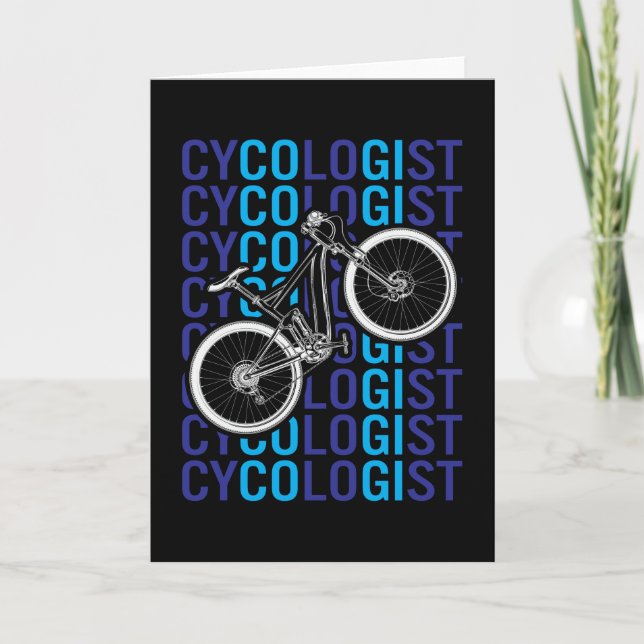 Carte Cycologiste Funny Bicycle Vélo Amusant (Devant)