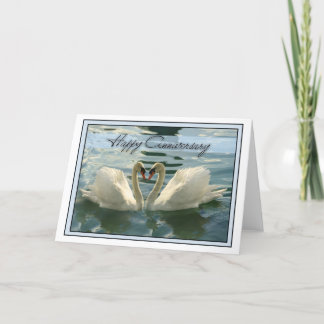 Carte Cygnes d'anniversaire