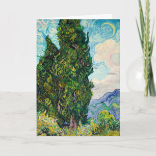 Carte cyprès 1889 par vincent van gogh