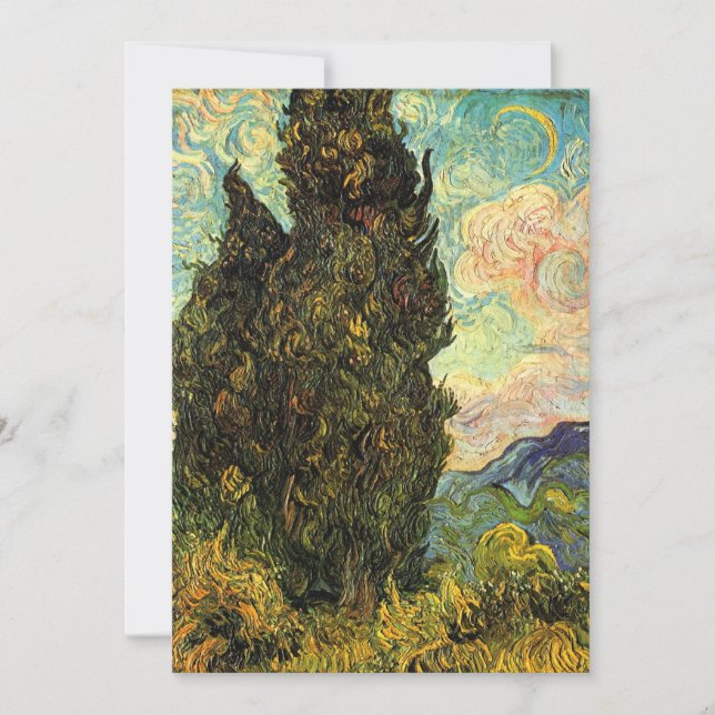 Carte Cyprès par Vincent van Gogh (Devant)