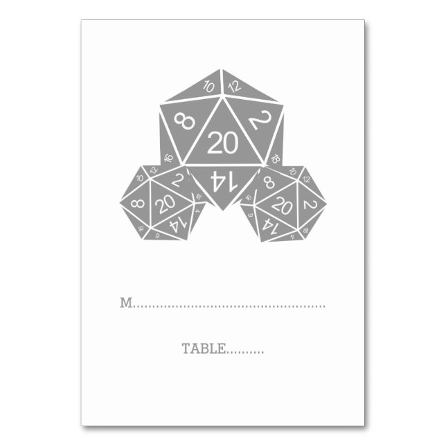 Carte D20 Dice Place Gris (Par défaut)