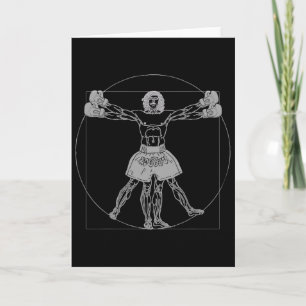 Carte Da Vinci Homme de Vitruve Muay Thai Mma Combat de