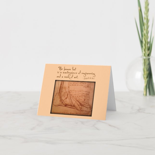 Carte da Vinci : "Le pied humain est..." (Devant)