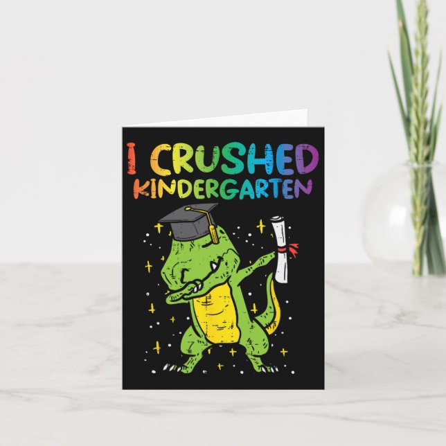 Carte Dab I Crushed Kindergarten Jour Dernier Graduation (Devant)