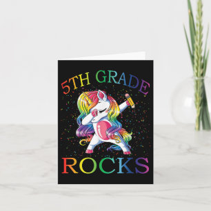 Carte Dabbing 5e Grade Rocks Unicorn Premier Jour De Sch