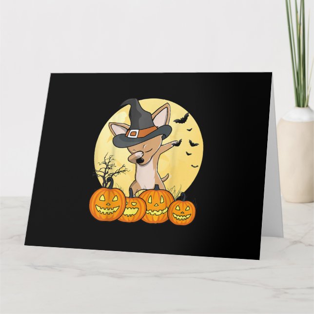 Carte Dabbing Chihuahua Dab Danse Drôle Chien drôle Hall (Devant)