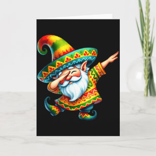 Carte Dabbing Gnome Mexicain Chapeau Cinco De Mayo Fête