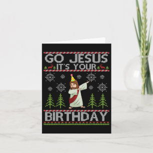 Carte Dabbing Go Jesus C'est ton anniversaire Joyeux Noë