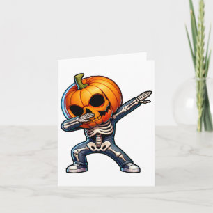 Carte Dabbing Halloween Skeleton Garçons Trick Treat Fun