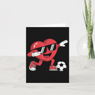 Carte Dabbing Heart Player Soccer Valentines Day Boys Gi