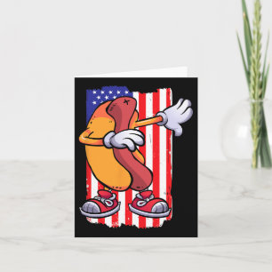 Carte Dabbing Hot Dog Dancing Nourriture Amour Drapeau 4