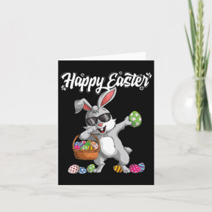 Carte Dabbing Rabbit Jour de Pâques Oeufs Dab Garçons Fi