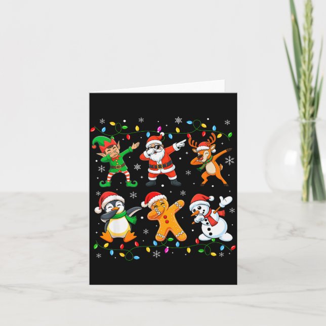 Carte Dabbing Santa Elf Friends Christmas Boys Girls Men (Devant)