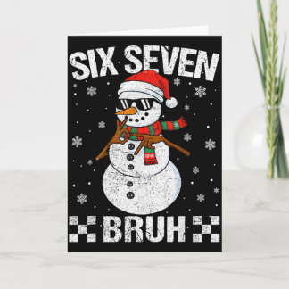 Carte Dabbing Santa Snowman 6 7 Meme Christmas Six Seven