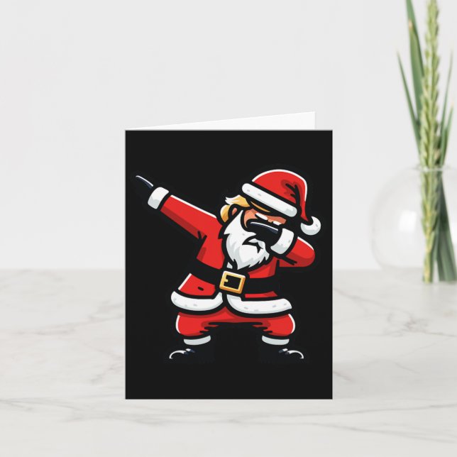 Carte Dabbing Trump Père Noël laide à Noël (Devant)