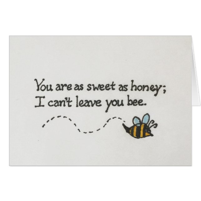 Carte d'abeille de miel (Devant Horizontal)