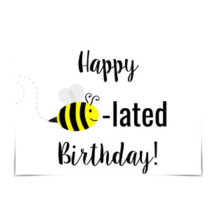 Carte d'abeille "Joyeux anniversaire lié aux abeil