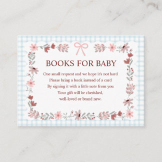 Carte D'accompagnement 001 Cadre de ruban de fleur sauvage bleu ciel Ging