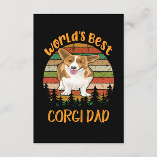 Carte D'accompagnement 1 World's Best Corgi Dad
