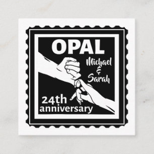 Carte D'accompagnement 24e anniversaire du mariage opal traditionnel