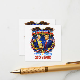 Carte D'accompagnement 250 Ans d'Amérique Anniversaire 250ème