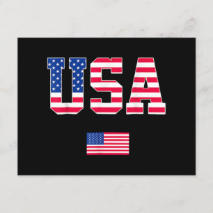 Carte D'accompagnement 4 juillet Chemise USA Patriotique US American Drap