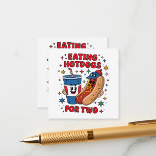 Carte D'accompagnement 4 juillet Mignons Hotdogs