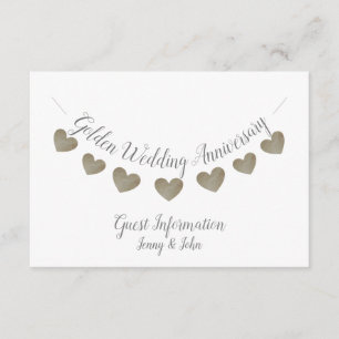 Carte D'accompagnement 50e Anniversaire du Mariage d'or
