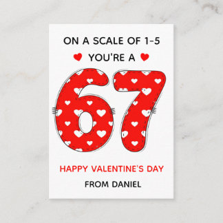 Carte D'accompagnement 67 Classroom Kids Red Heart Valentines Card