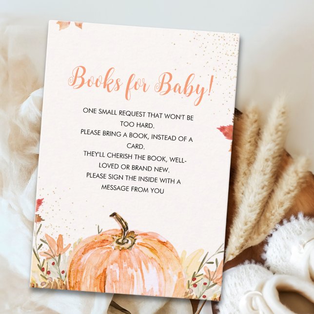 Carte D'accompagnement a Little Pumpkin Arrival Baby Shower (Créateur téléchargé)
