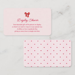 Carte D'accompagnement A Little Sweetheart Valentine Coquette Baby Shower