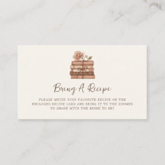 Carte D'accompagnement A New Chapter Bridal Shower Recipe