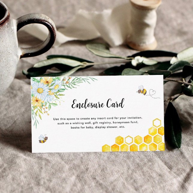 Carte D'accompagnement Abeille de miel à fleurs (Créateur téléchargé)