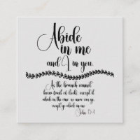 Abide in Me KJV Bible Verse Rappel