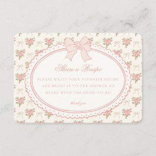 Carte D'accompagnement Abricot Beige Vintage Élégant Floral Partage de Re