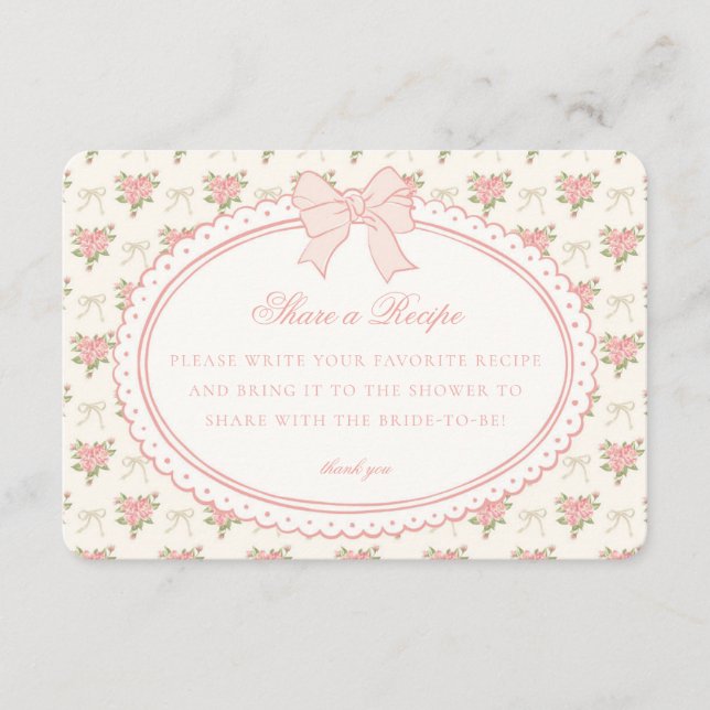 Carte D'accompagnement Abricot Beige Vintage Élégant Floral Partage de Re (Devant)